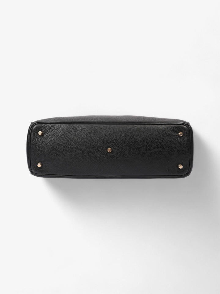 Christian Dior Diorissimo Satchel Black Calfskin Leather Large