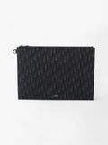 Christian Dior A4 Pouch Black Oblique Cotton