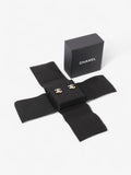 Chanel Rhinestone CC Logo Earring Gold Base Metal