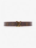 Louis Vuitton LV Initials Reversible Belt Monogram / Red Coated Canvas 75cm 30"