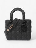 Christian Dior Lady Dior MyABCDior Bag Ultramatte Black Calfskin Leather Small
