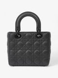 Christian Dior Lady Dior MyABCDior Bag Ultramatte Black Calfskin Leather Small
