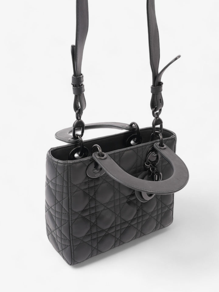 Christian Dior Lady Dior MyABCDior Bag Ultramatte Black Calfskin Leather Small
