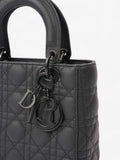 Christian Dior Lady Dior MyABCDior Bag Ultramatte Black Calfskin Leather Small