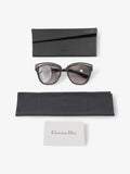 Christian Dior Matte Framed Sunglasses Black / Gold Acetate 140mm