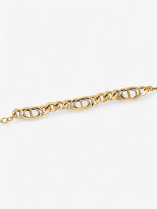 Christian Dior CD Chain Bracelet Gold Base Metal