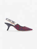 Christian Dior J'ADior Slingback Pump 65 Navy / Red Technical Fabric EU 41.5 UK 8.5