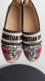 Christian Dior Floral Embroidered Espadrille - 38 / 7.5