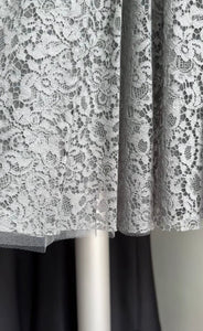 Christian Dior Grey Lace Long Full Skirt - 28" waist