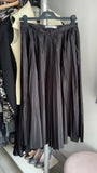 Christian Dior Black Silk Pleat Long Skirt - 28" waist