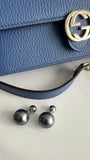 Dior Dark Grey Faux Pearl Tribales Earrings