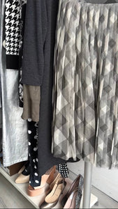 Christian Dior Grey Check Tulle Skirt - 8