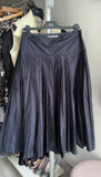 Christian Dior Midnight Navy Tulle Swiss Dot Pleat Skirt - 30" waist