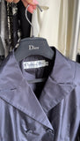 Christian Dior Midnight Navy Silk Taffeta Vintage Style Jacket - FR42 / 10