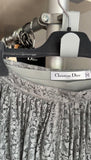 Christian Dior Grey Lace Long Full Skirt - 28" waist