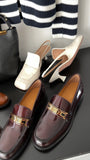 Dior Dark Mahogany Brown Monogram Logo Plaque Loafers - 39.5 / 9