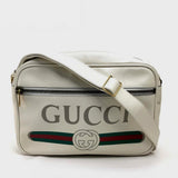 Gucci Shoulder Bag 523589 leather white Logo print Women