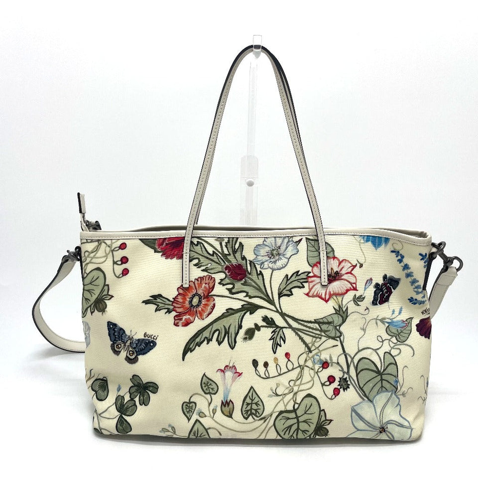 Gucci Shoulder Bag 353437 Leather / PVC Ivoryx multicolor Bag 2WAY Tote Bag Flora floral pattern Kris knight Women