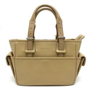 Burberry Handbag leather beige logo Side pocket Women