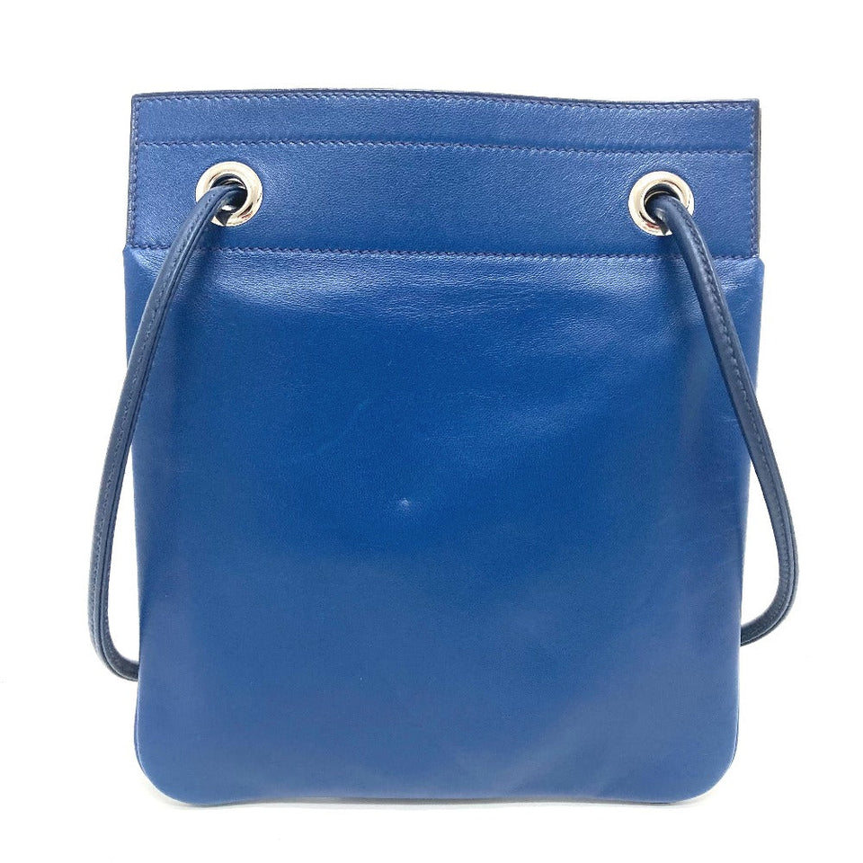 Hermes Shoulder Bag Swift blue leather Arine Mini