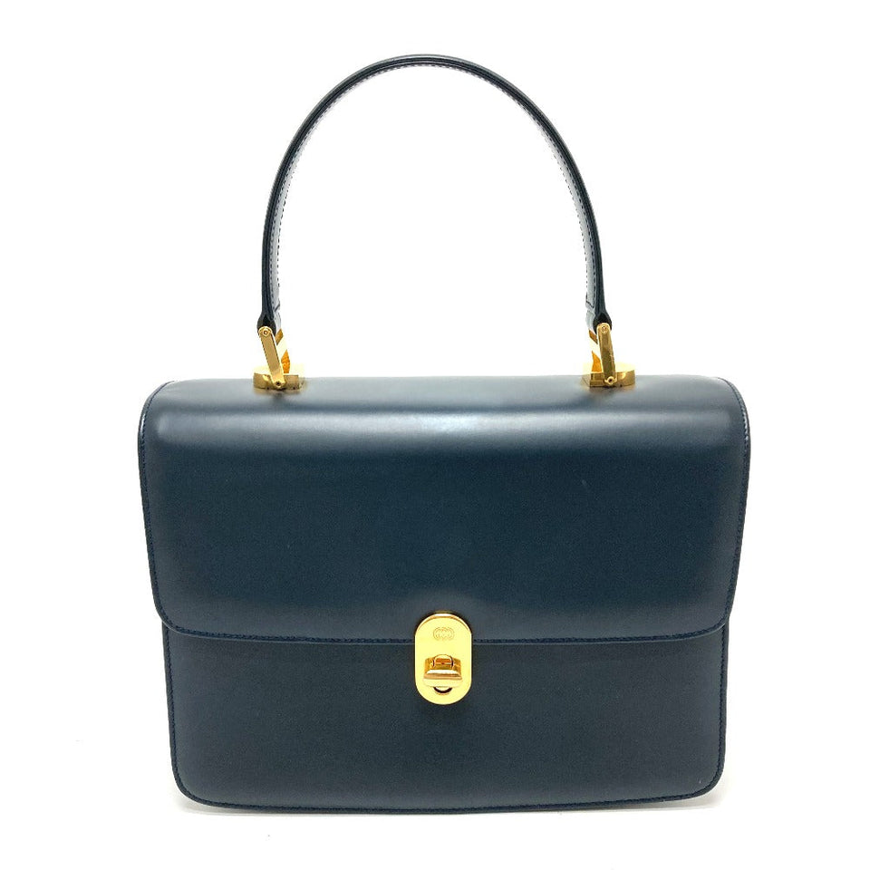 Gucci Handbag 000.109.0121 leather Navy turn lock sideline Handbag Women