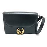 Gucci Shoulder Bag 589474 Calf leather black GG Marmont flap Women