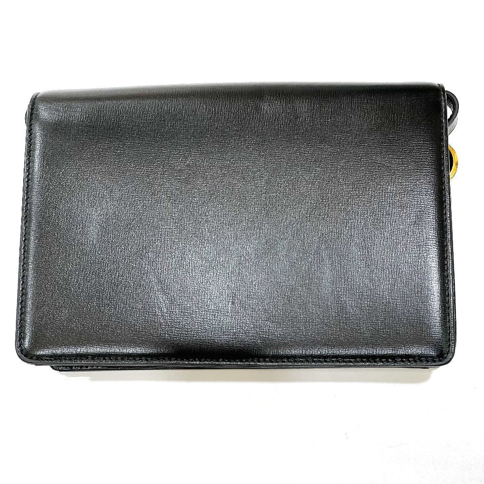 Gucci Shoulder Bag 589474 Calf leather black GG Marmont flap Women