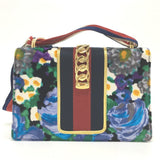 Gucci Shoulder Bag 421882 Velor / leather multicolor Floral Silvi Small Women