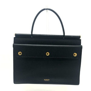 Burberry Handbag leather black Square type Handbag unisex(Unisex)