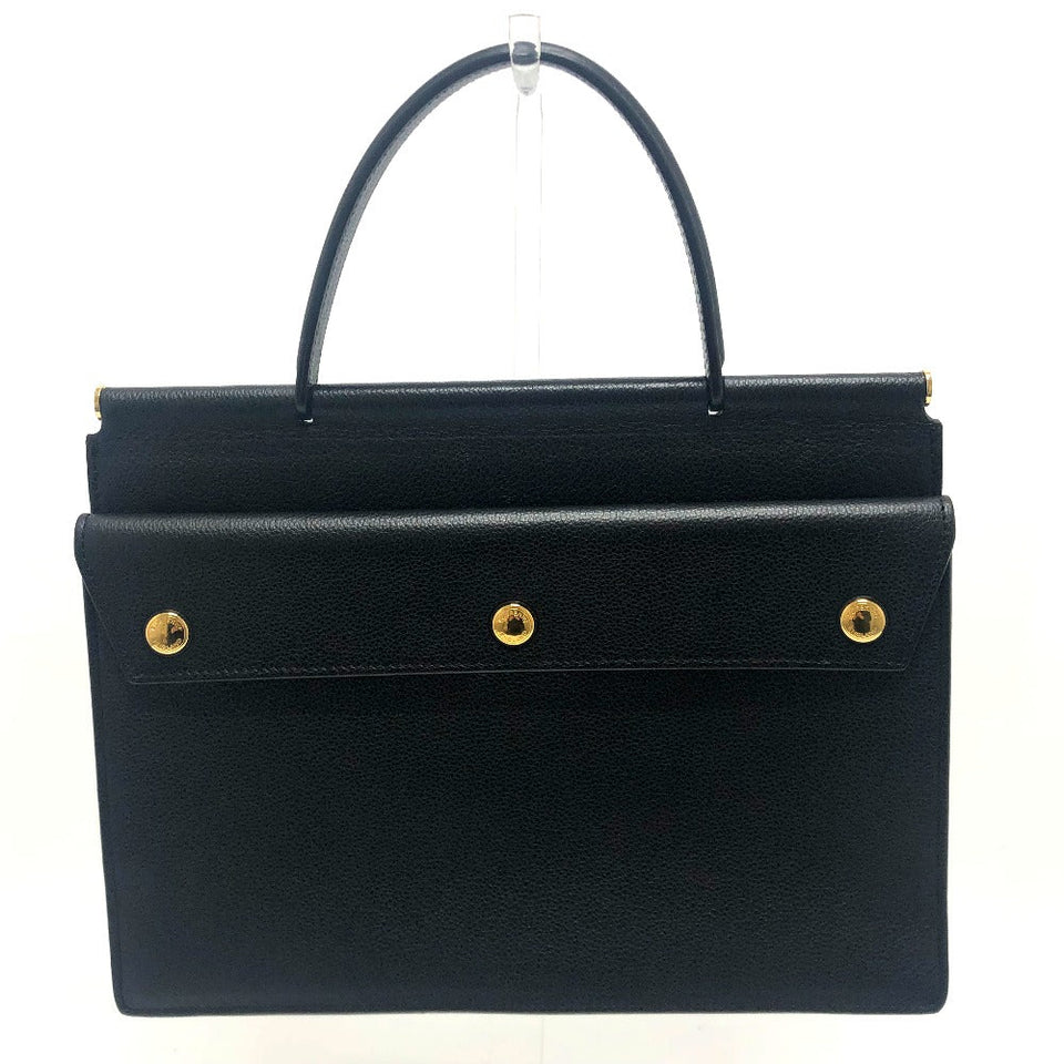 Burberry Handbag leather black Square type Handbag unisex(Unisex)