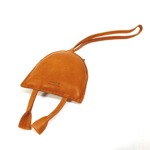 Hermes Bag charm Leather, Buffalo Horn Brown key ring petit h petit h owl