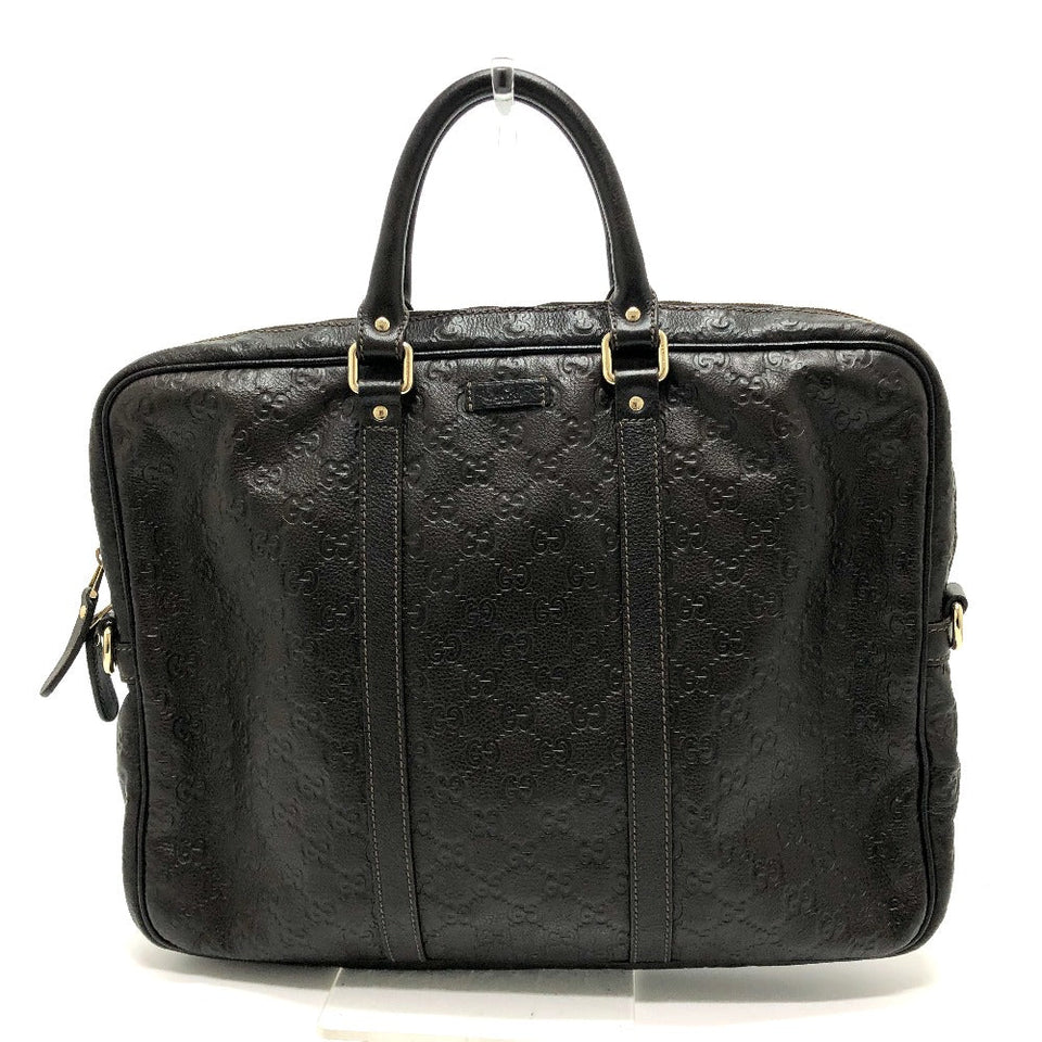 Gucci Briefcase 201480 leather Brown Sima line Handbag mens