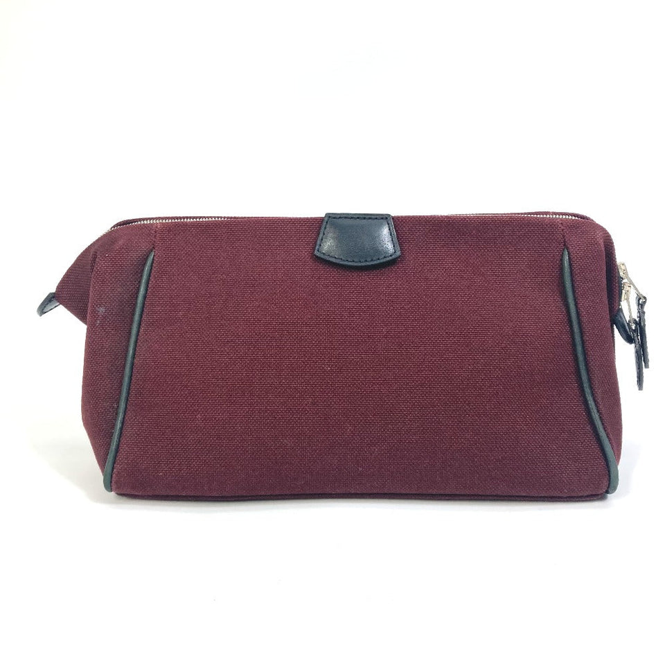 Hermes Clutch bag canvas Bordeaux Women