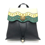Gucci Backpack 432266 leather black Studs Animalie Women