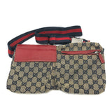 Gucci Waist bag 28566 GG canvas / leather Red GG/logo Sling bag mens