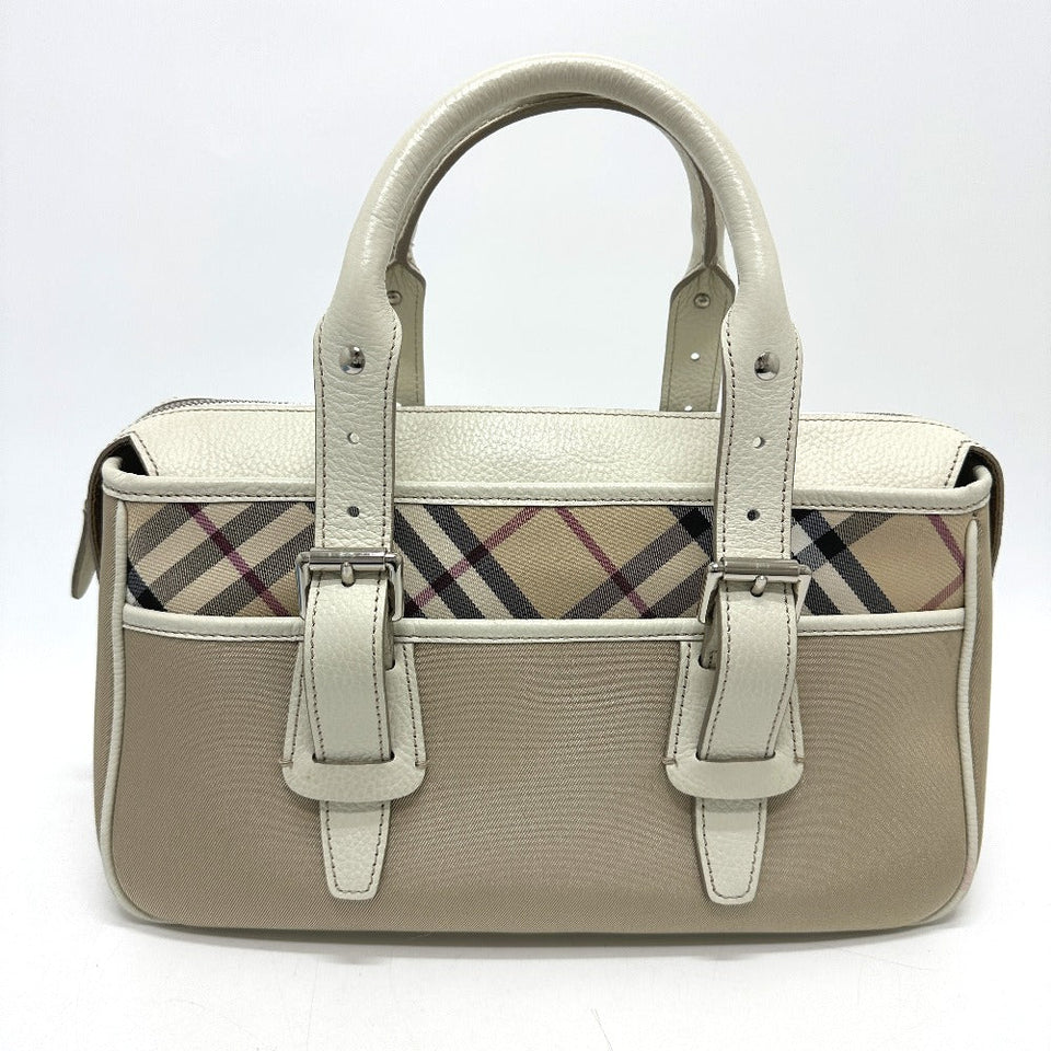 Burberry Handbag Nylon beige check Mini Boston Duffel bag Women
