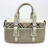 Burberry Handbag Nylon beige check Mini Boston Duffel bag Women