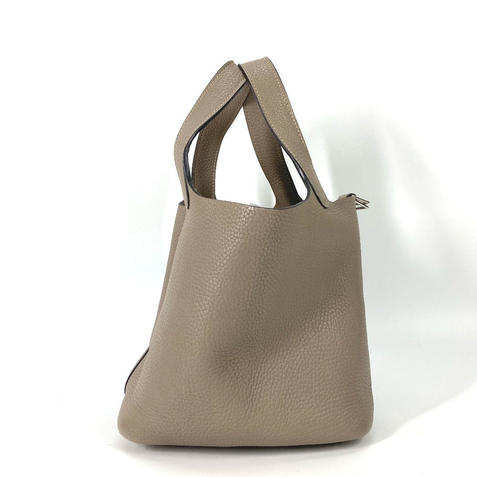 Hermes Handbag Taurillon Clemence Gray type Bag Picotin Lock PM 18 Women