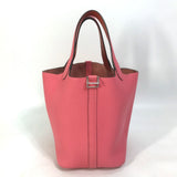 Hermes Handbag Taurillon Clemence pink Pico Tan Lock Ekra PM Women