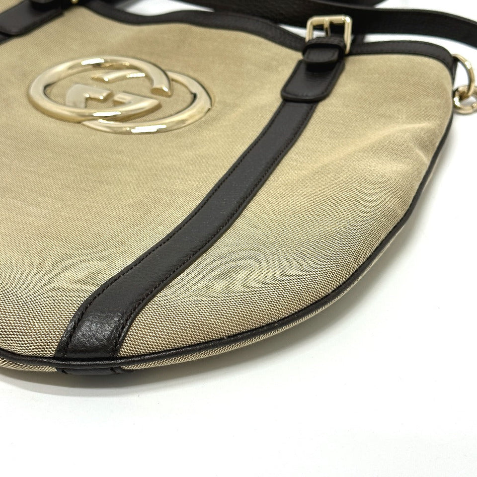 Gucci Tote Bag 290832 Canvas / leather beige GG logo Women