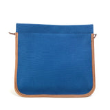 Hermes Clutch bag Canvas / leather Navy Embroidery logo Camille mens
