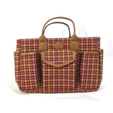 Gucci Handbag 628159 Canvas / leather Brown/Bordeaux type check Chilled license Women
