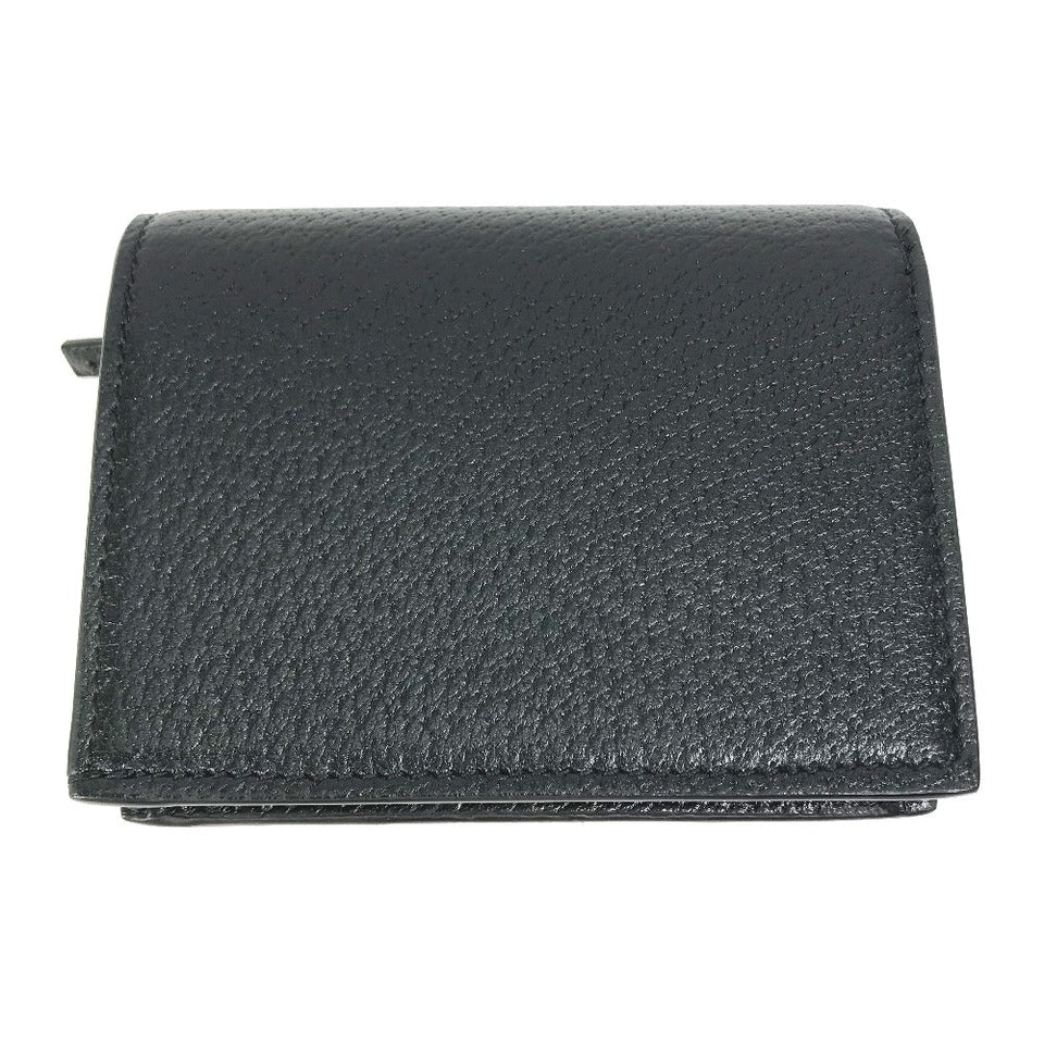 Gucci Folded wallet 702248 leather black logo adidas collaboration Shoulder wallet Women