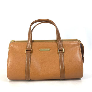 Burberry Handbag leather Brown logo Inner check Women