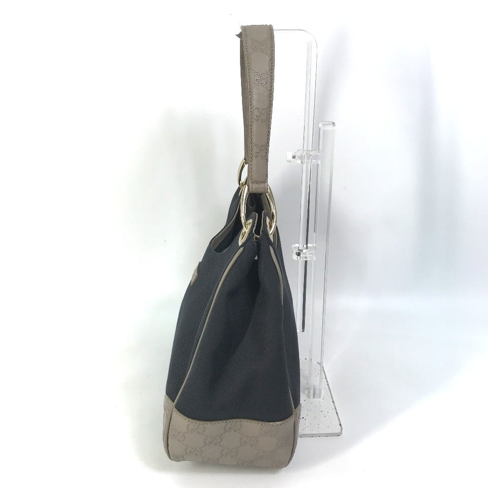 Gucci Shoulder Bag 257265 Canvas / leather Dark Navy type GG Guccisima logo Women