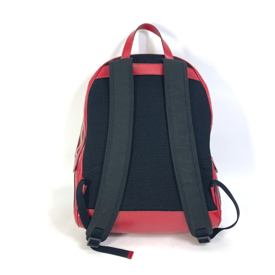 Gucci Backpack 406370 Sima leather Red Guccisima GG Women(Unisex)