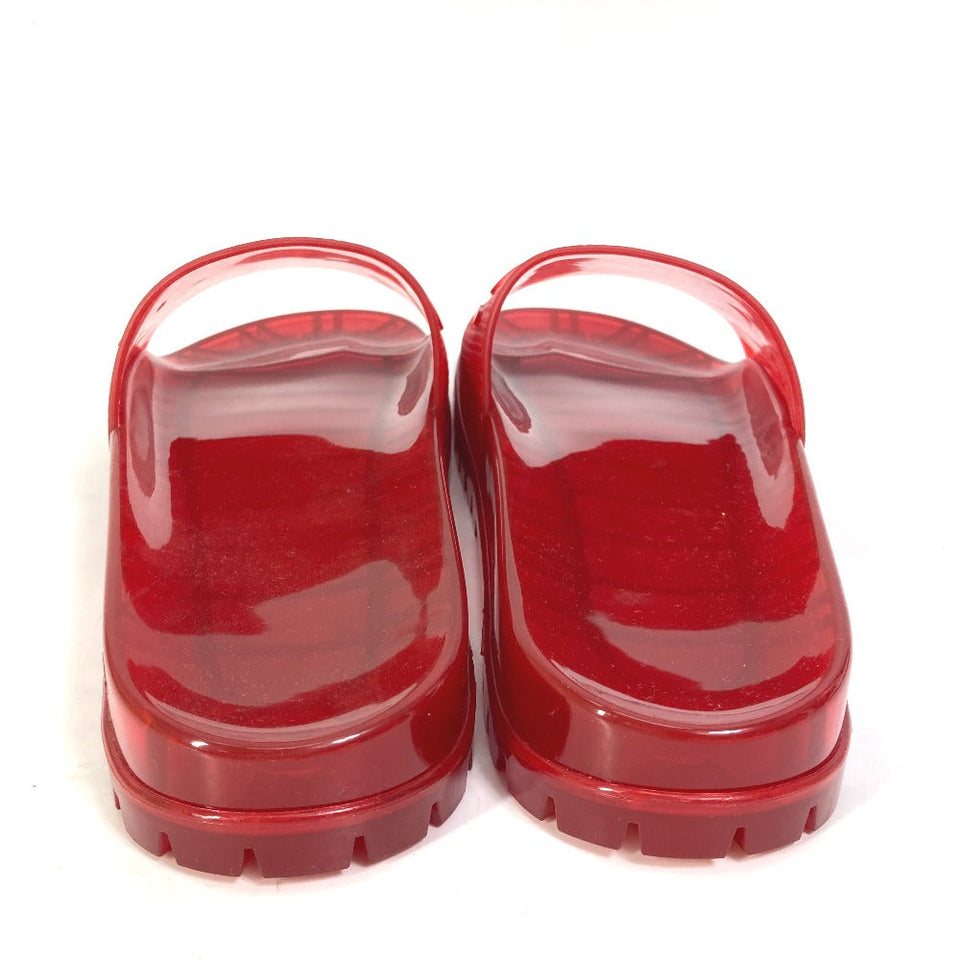 Gucci Sandals 721229 rubber Red logo shoes clear slide Women 9