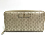 Gucci Long Wallet Purse 388680 Sima leather gold Guccisima Zip Around mens