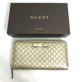 Gucci Long Wallet Purse 388680 Sima leather gold Guccisima Zip Around mens