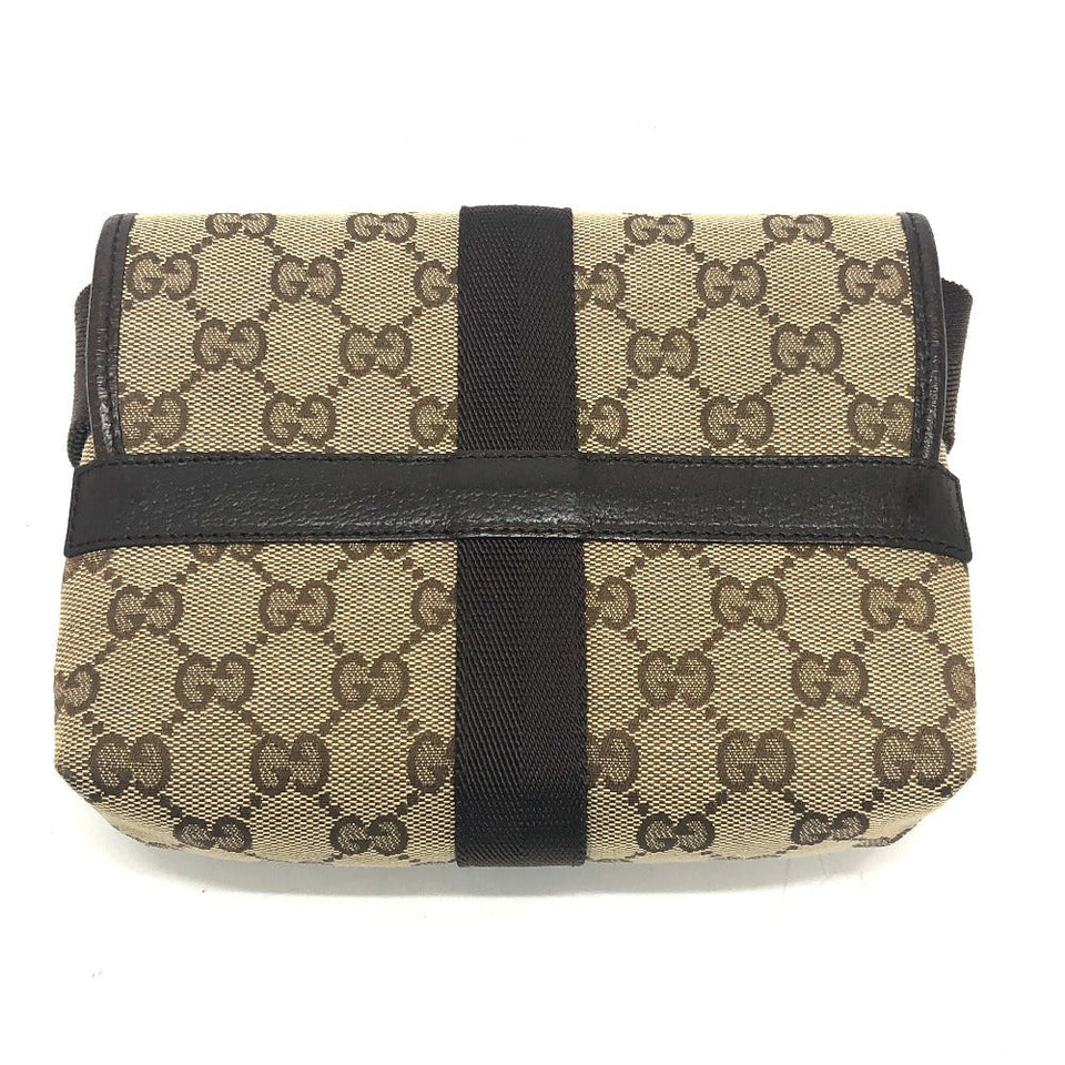 Gucci Waist bag 131236 GG canvas Beige x brown GG Sling bag Waist pouch unisex(Unisex)